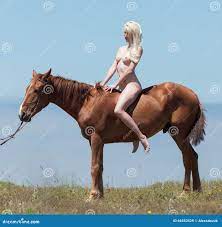 Naked horsewoman stock image. Image of person, caucasian - 66453529