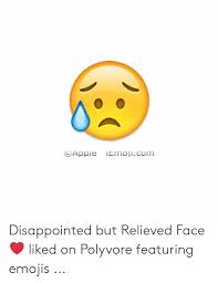 The most likely biggest meme faces database all over the internet. Apple Emojicom Disappointed But Relieved Face Liked On Polyvore Featuring Emojis Apple Meme On Me Me