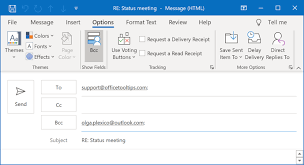 how to cc and bcc in outlook