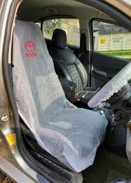 White Non Woven Car Front Seat Cover At