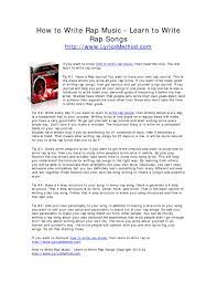 Build a theme around a situation about their life. Calameo How To Write Rap Music How To Write Rap Lyrics