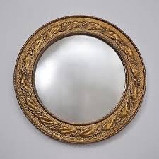 Crafts Convex Wall Mirror Round Brass