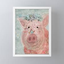 Bae The Pig Framed Mini Art Print By