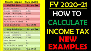 how to calculate income tax fy 2020 21