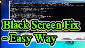windows 7 8 10 black screen with