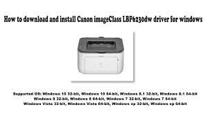 For information on how to install and use the printer drivers, refer to xps driver installation guide in the manual folder. Canon Imageclass Lbp6230dw Driver And Software Downloads