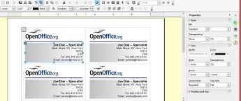 Open Office Business Card Template Open Office Business Card