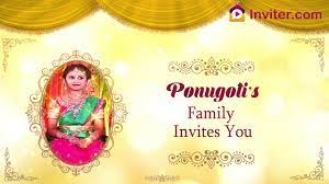 half saree ceremony invitation video