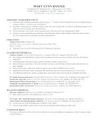Resume For Child Care Childcare Resume Objectives Child Care Resume