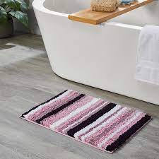 purple polyester rectangle bath rug