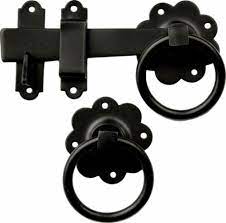 Ring Gate Latch Black Double Sided Ring