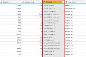 power bi combine columns from two
