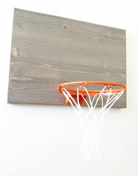 Weathered Gray Indoor Basketball Hoop