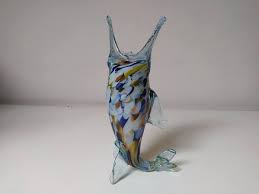 Vintage Murano Glass Fish Vase Hand