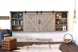 Gray Wall Mount Tv Cabinet Cover Barn