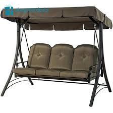 outdoor 3 seat porch swing with canopy