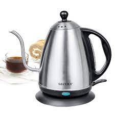 Secura çift duvarlı elektrikli su ısıtıcısı kahve ve çay için 1000 W 1.2l  Gümüş : Amazon.com.tr: Mutfak