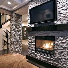 Double Sided Fireplace With Tv Above