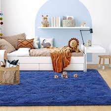 sanmadrola navy blue area rug for