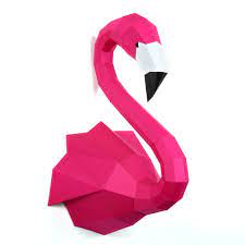 Flamant rose origami