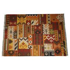 large handwoven multicolor kilim rug