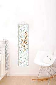 Flowers Personalised Baby Growth Chart