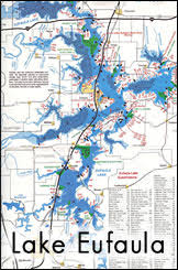 Lake Eufaula Lake Eufaula Map Alabama