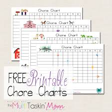 Free Printable Chore Charts The Multi Taskin Mom