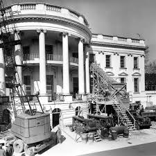 Washington dc und gebäude,museen,sehenswürdigkeiten wie weißes haus, capitol,von steuben denkmal, Weisses Haus Renovierung 1948 Unter Prasident Truman Der Spiegel