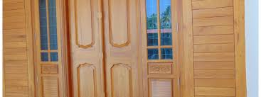 wooden door style in kerala door