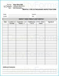 However, completion of this form by the inspector will meet the requirements of dcf 57.13(9), 57.42(4) applicable sps codes. Monthly Fire Extinguisher Inspection Form