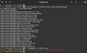 tar command exles for every linux