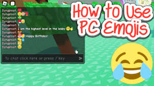 how to send emojis on roblox pc 2024
