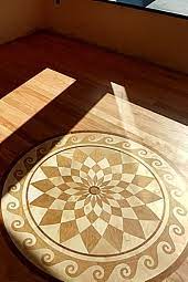 hardwood floor borderedallions