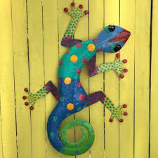 40in Isabela Metal Gecko Wall Decor In
