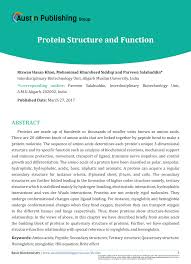 pdf protein structure and function