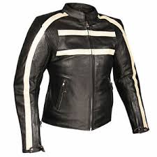 Details About Xelement 117 Womens Black Stripe Armored Thick Leather Motorcycle Jacket
