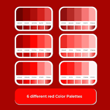 6 paletas de colores rojos difees