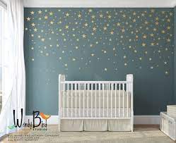 gold stars wall decals pack l and