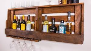 Diy Pallet Wine Rack With A Glass Holder
