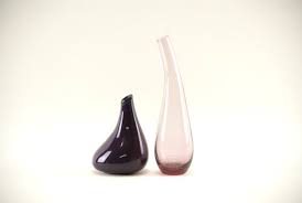 Asa Purple Ceramic Teardrop Vase And