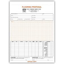 flooring proposal carbonless invoice