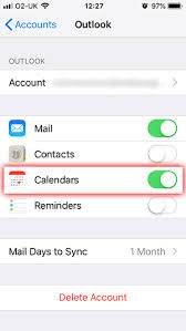 how to sync outlook calendar with iphone
