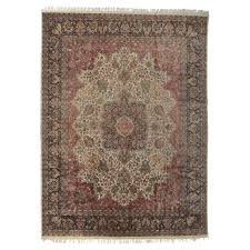 vine indian tabriz wool and silk rug