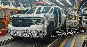 As the first standard full hybrid pickup in america, the maverick truck was made to innovate. 2022 Ford Maverick Snapped On The Assembly Line Carscoops