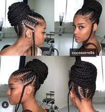 Hair is left naturally curly on top, creating a nice mixture of braids and curls that look perfect with a flowy maxi dress for the. 23 Beautiful Braided Updos For Black Hair Stayglam Hair Styles Black Hair Updo Hairstyles Braided Bun Hairstyles