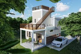 story house with rooftop deck