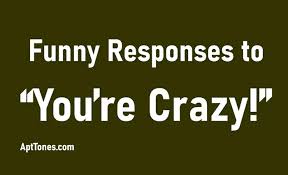 20 funny responses to you re crazy