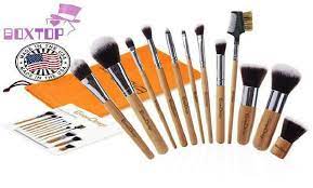 professional makeup bamboo brush set 12
