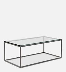 Coffee Table With Black Metal Frame